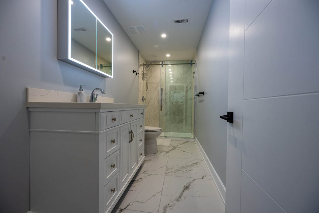contemporary style bathroom renovation