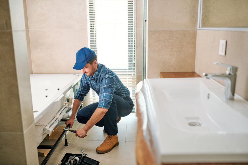 bathroom renovation worker