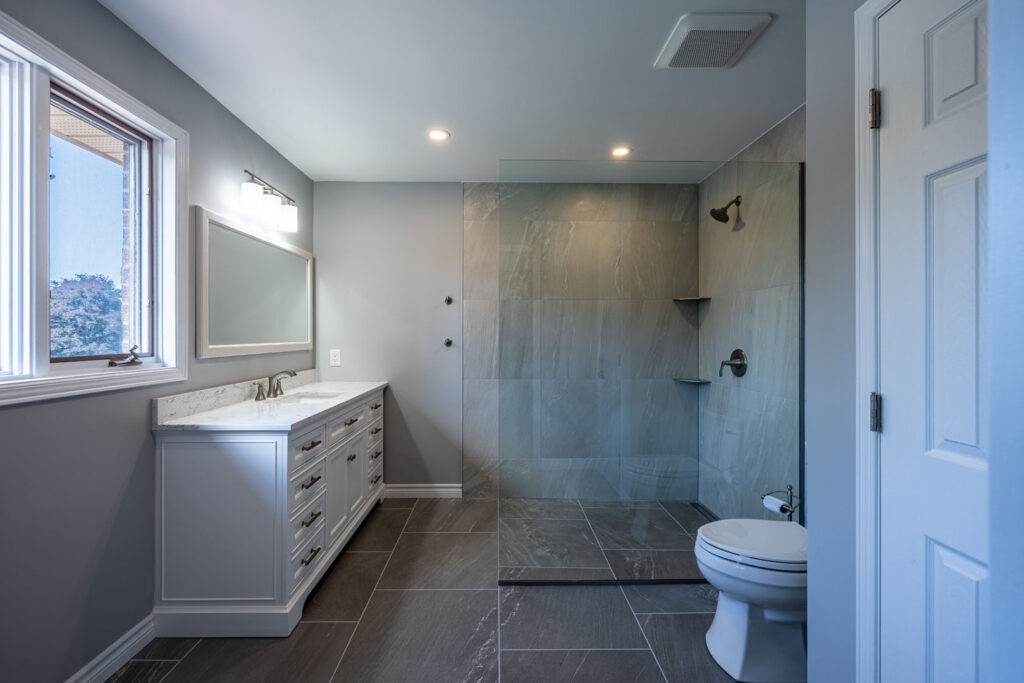 ibathroom spacious bathroom renovationw with walk in shower