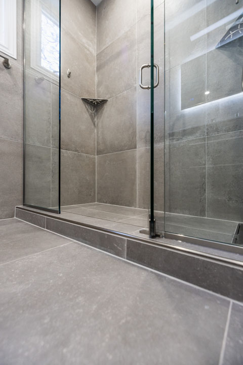 Schluter custom tiled shower